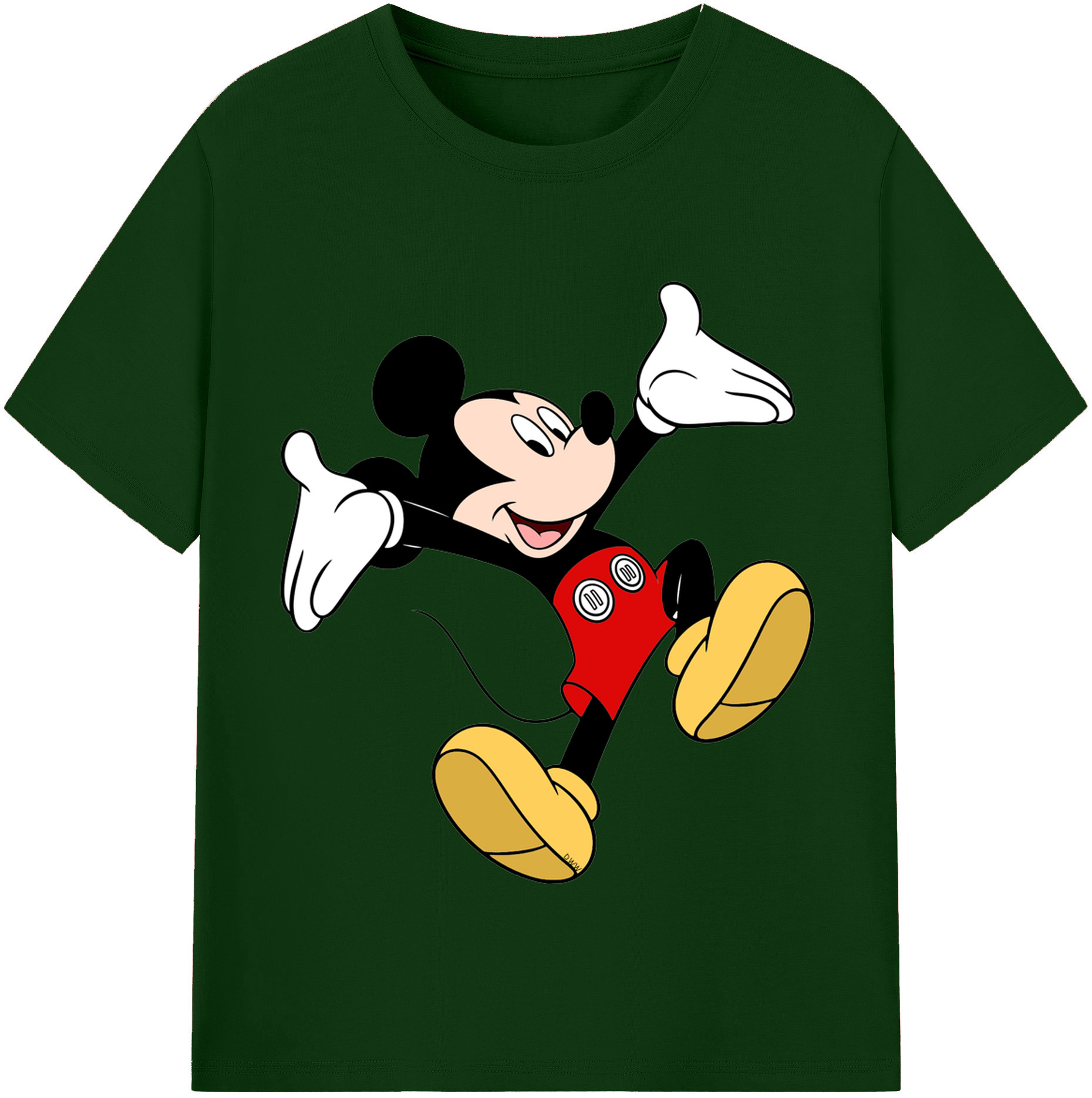 （画像用） ミッキーマウス Mickey Mouse 綿100％半袖Tシャツ（フロントプリント）